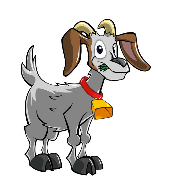 Cartoon goat mascot